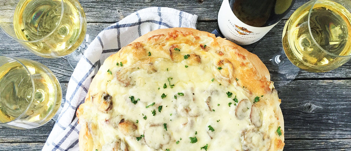 White Pizza with Chicken and Wine Pairings