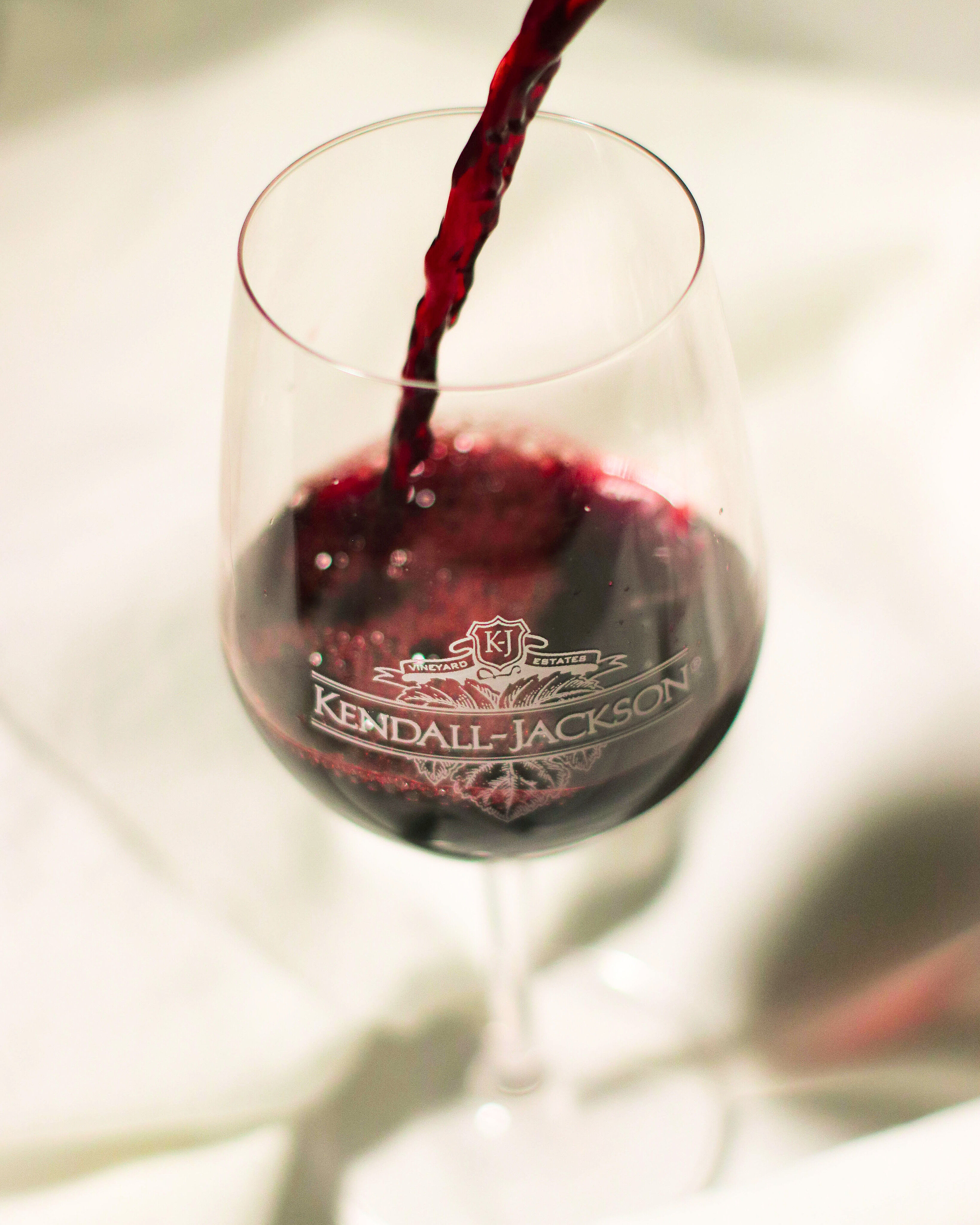 Red wine blend pouring