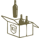 An illustration of wine bottles in a box with the K-J emblem on the side. An illustration of wine bottles in a box with the K-J emblem on the side.