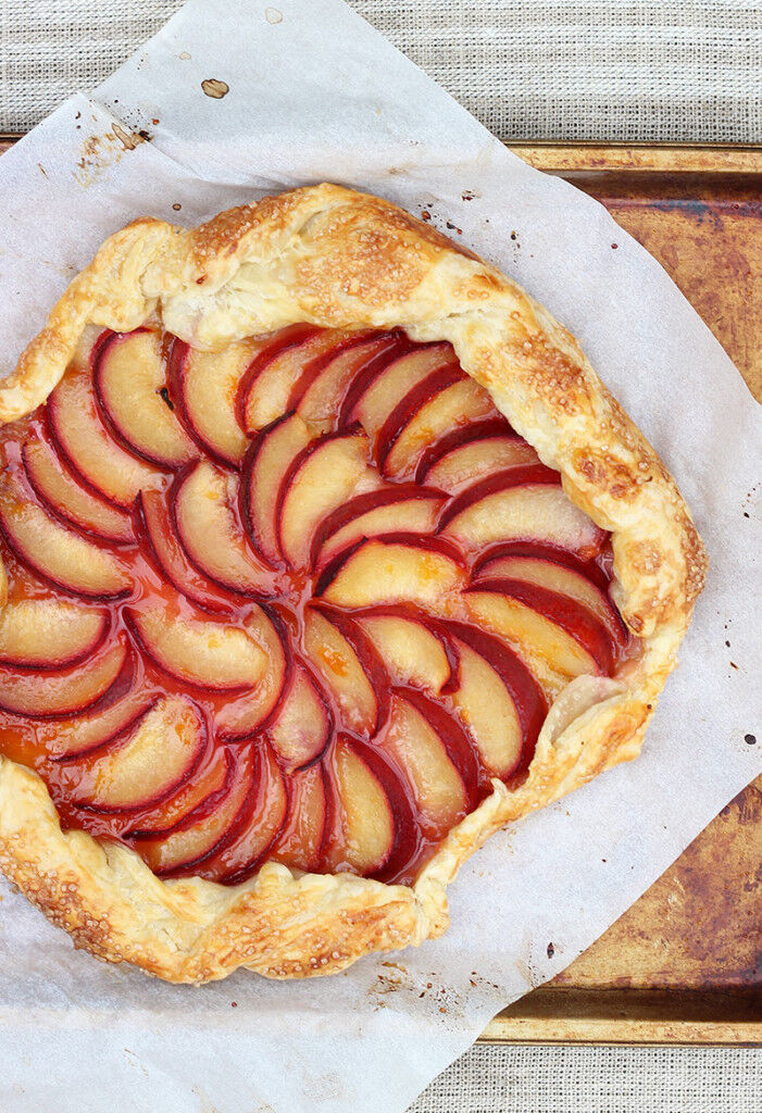 Apricot Honey Glazed Plum Galette