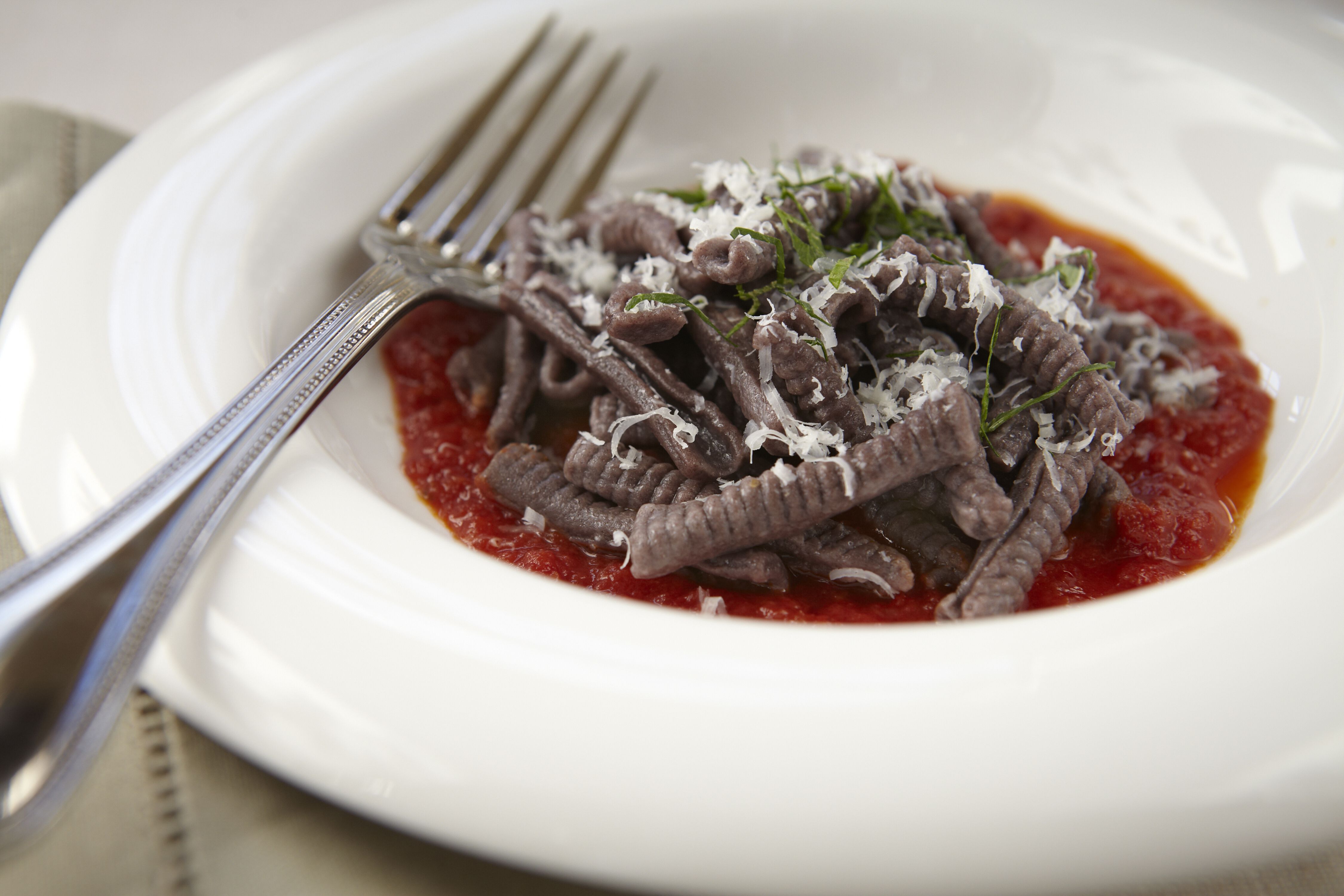 Merlot Red Sauce with Fresh Merlot Grape Skin Flour Pasta